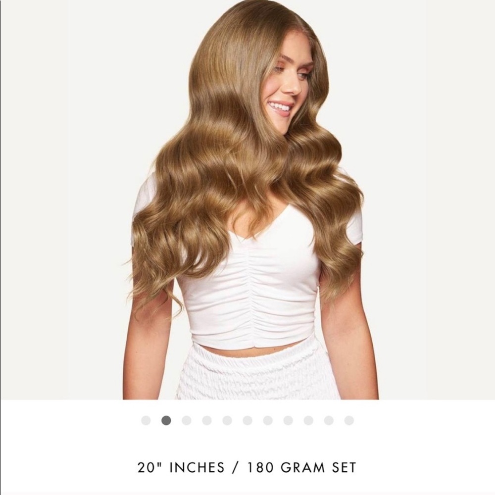 Luxy Hair Halo extension set. 20” Bronde!